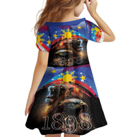 Philippines Lion and Eagle 1898 Kid Short Sleeve Dress Pilipinas Maligayang Araw ng Kalayaan LT9 - Polynesian Pride