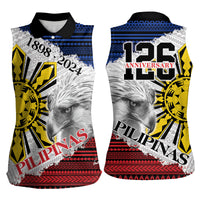 Philippines 126th Independence Day Women Sleeveless Polo Shirt Pilipinas Hunyo 12 Maligayang Araw ng Kalayaan