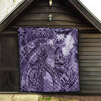 Pacific Beauty Girl Quilt Violet Polyneisan Tribal Vintage Motif
