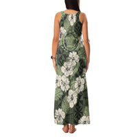 Tongan Kupesi Ngatu Hibiscus Vintage Motif Family Matching Tank Maxi Dress and Hawaiian Shirt