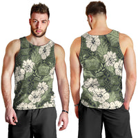 Tongan Kupesi Ngatu Hibiscus Vintage Motif Men Tank Top