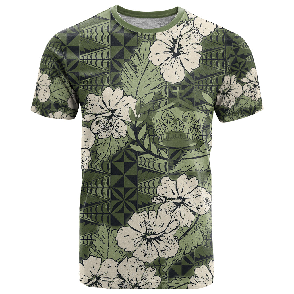 Tongan Kupesi Ngatu Hibiscus Vintage Motif T Shirt