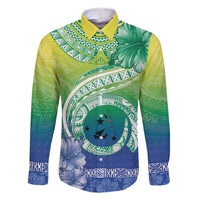 Malpampa Vanuatu Family Matching Mermaid Dress and Hawaiian Shirt Hibiscus Sand Drawing with Pacific Pattern