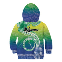 Malpampa Vanuatu Kid Hoodie Hibiscus Sand Drawing with Pacific Pattern