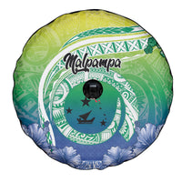 Malpampa Vanuatu Spare Tire Cover Hibiscus Sand Drawing with Pacific Pattern