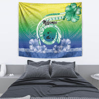 Malpampa Vanuatu Tapestry Hibiscus Sand Drawing with Pacific Pattern