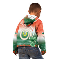 Penama Vanuatu Kid Hoodie Hibiscus Sand Drawing with Pacific Pattern