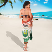 Penama Vanuatu Sarong Hibiscus Sand Drawing with Pacific Pattern