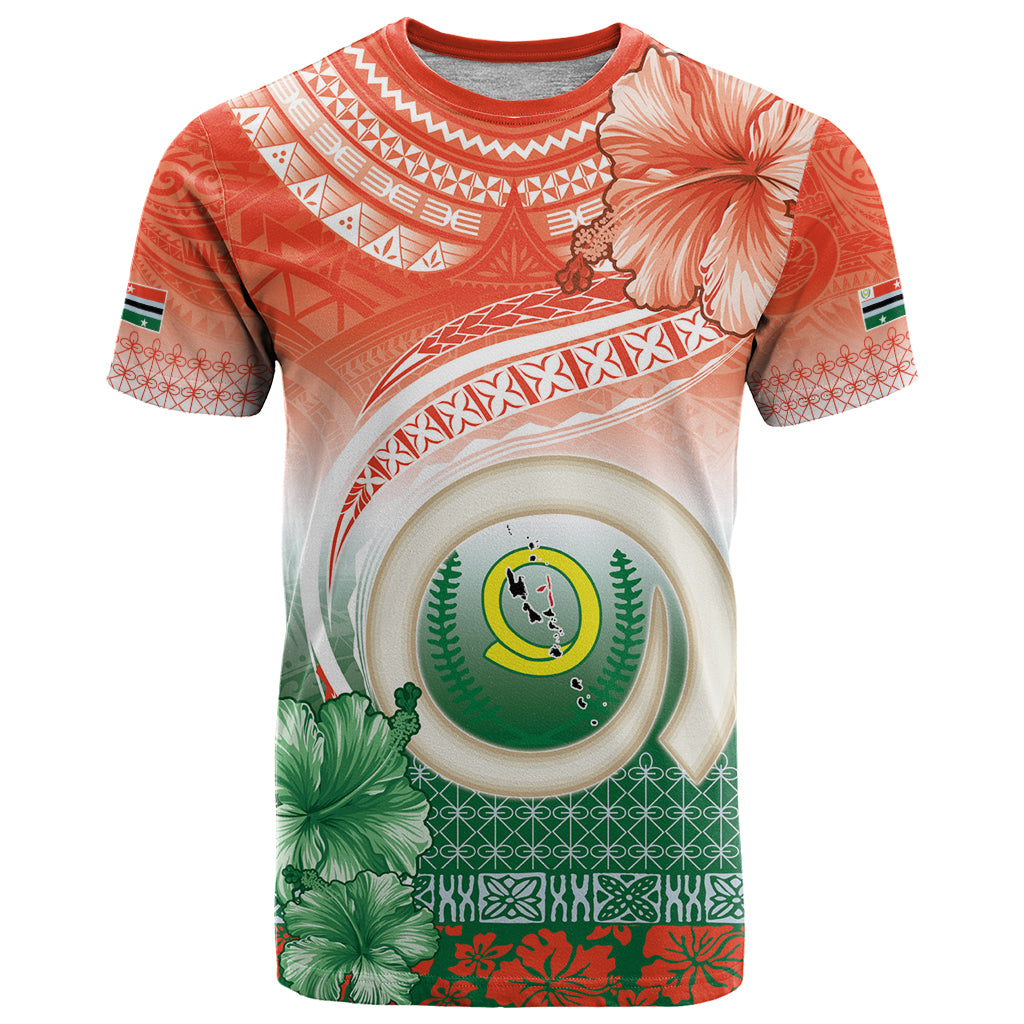 Penama Vanuatu T Shirt Hibiscus Sand Drawing with Pacific Pattern