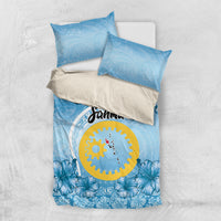 Sanma Vanuatu Bedding Set Hibiscus Sand Drawing with Pacific Pattern