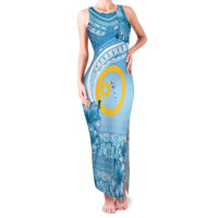 Sanma Vanuatu Family Matching Tank Maxi Dress and Hawaiian Shirt Hibiscus Sand Drawing with Pacific Pattern