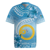 Sanma Vanuatu Rugby Jersey Hibiscus Sand Drawing with Pacific Pattern