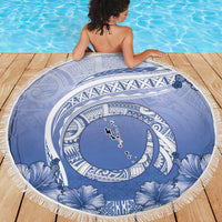 Shefa Vanuatu Beach Blanket Hibiscus Sand Drawing with Pacific Pattern