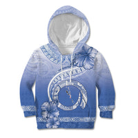 Shefa Vanuatu Kid Hoodie Hibiscus Sand Drawing with Pacific Pattern