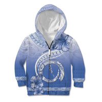 Shefa Vanuatu Kid Hoodie Hibiscus Sand Drawing with Pacific Pattern