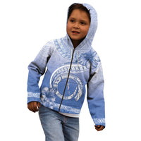 Shefa Vanuatu Kid Hoodie Hibiscus Sand Drawing with Pacific Pattern