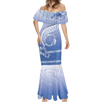 Shefa Vanuatu Mermaid Dress Hibiscus Sand Drawing with Pacific Pattern