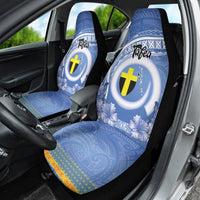 Tafea Vanuatu Car Seat Cover Hibiscus Sand Drawing with Pacific Pattern