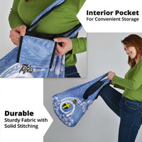 Tafea Vanuatu Grocery Bag Hibiscus Sand Drawing with Pacific Pattern