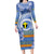 Tafea Vanuatu Long Sleeve Bodycon Dress Hibiscus Sand Drawing with Pacific Pattern