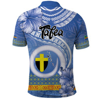 Tafea Vanuatu Polo Shirt Hibiscus Sand Drawing with Pacific Pattern