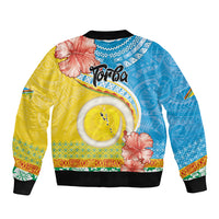 Torba Vanuatu Bomber Jacket Hibiscus Sand Drawing with Pacific Pattern