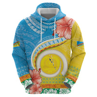 Torba Vanuatu Hoodie Hibiscus Sand Drawing with Pacific Pattern