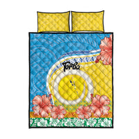 Torba Vanuatu Quilt Bed Set Hibiscus Sand Drawing with Pacific Pattern