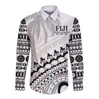 Custom Fiji Rugby Cibi Dance Long Sleeve Button Shirt Create History World Cup Sevens