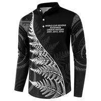 New Zealand Black Fern 7s Button Sweatshirt History World Cup Sevens