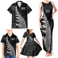 New Zealand Black Fern 7s Family Matching Tank Maxi Dress and Hawaiian Shirt History World Cup Sevens