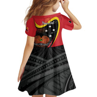 Personalised Papua Niugini Tok Pisin Wik Family Matching Off The Shoulder Long Sleeve Dress and Hawaiian Shirt