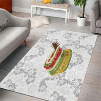 Hawaii Lei Kamehameha Area Rug Ke'oke'o Seamless Pattern Hibiscus Flower