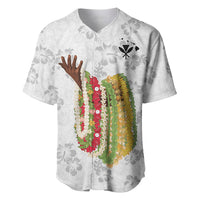 Hawaii Lei Kamehameha Baseball Jersey Ke'oke'o Seamless Pattern Hibiscus Flower