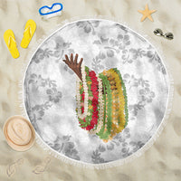 Hawaii Lei Kamehameha Beach Blanket Ke'oke'o Seamless Pattern Hibiscus Flower