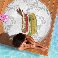 Hawaii Lei Kamehameha Beach Blanket Ke'oke'o Seamless Pattern Hibiscus Flower