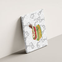 Hawaii Lei Kamehameha Canvas Wall Art Ke'oke'o Seamless Pattern Hibiscus Flower
