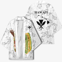 Hawaii Lei Kamehameha Kimono Ke'oke'o Seamless Pattern Hibiscus Flower