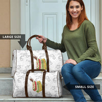Hawaii Lei Kamehameha Travel Bag Ke'oke'o Seamless Pattern Hibiscus Flower
