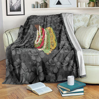 Hawaii Lei Kamehameha Blanket Ele'ele Seamless Pattern Hibiscus Flower