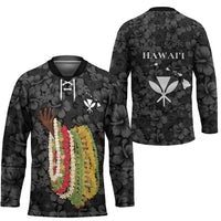 Hawaii Lei Kamehameha Hockey Jersey Ele'ele Seamless Pattern Hibiscus Flower