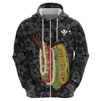 Hawaii Lei Kamehameha Hoodie Ele'ele Seamless Pattern Hibiscus Flower