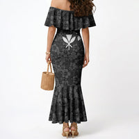 Hawaii Lei Kamehameha Mermaid Dress Ele'ele Seamless Pattern Hibiscus Flower LT9 - Polynesian Pride