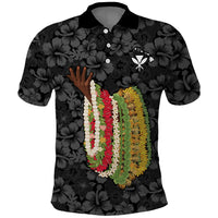 Hawaii Lei Kamehameha Polo Shirt Ele'ele Seamless Pattern Hibiscus Flower