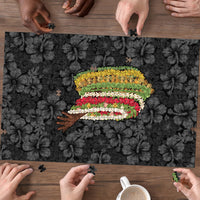 Hawaii Lei Kamehameha Puzzle Ele'ele Seamless Pattern Hibiscus Flower