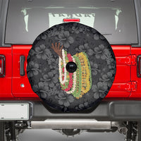 Hawaii Lei Kamehameha Spare Tire Cover Ele'ele Seamless Pattern Hibiscus Flower