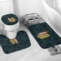 Hawaii Lei Kamehameha Bathroom Set Uliuli Seamless Pattern Hibiscus Flower