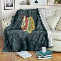 Hawaii Lei Kamehameha Blanket Uliuli Seamless Pattern Hibiscus Flower