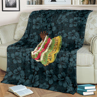 Hawaii Lei Kamehameha Blanket Uliuli Seamless Pattern Hibiscus Flower
