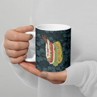 Hawaii Lei Kamehameha Ceramic Mug Uliuli Seamless Pattern Hibiscus Flower